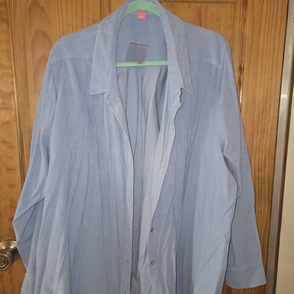 Woman Within Tops - Light Blue Men's Shirt